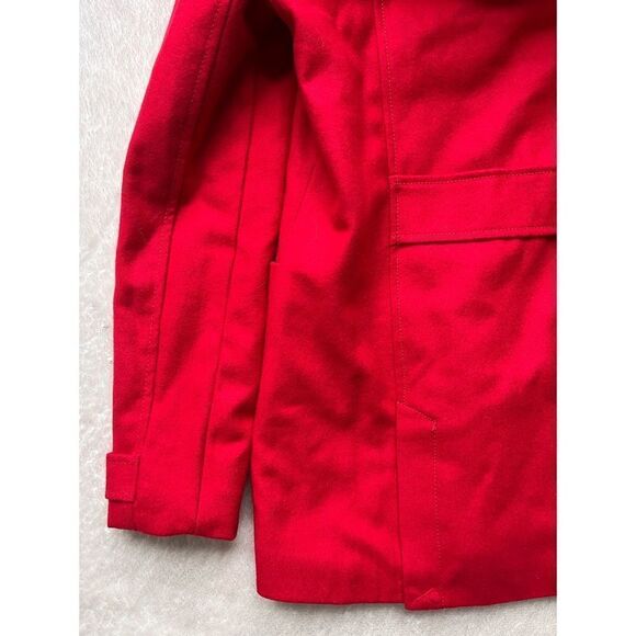 American Eagle Outfitters Red Toggle & Rope Duffle Wool Coat Jacket, Size Small - Picture 13 of 15
